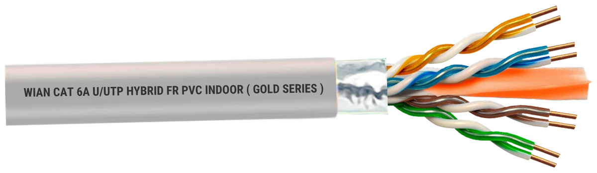 WIAN CAT6A U/UTP with Wi-Barrier Tape Indoor — WC-2117G-GOLD-305